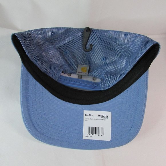 Carhartt Men's Canvas Mesh Back Outlast Patch Snapback Cap Hat - Sky Stone - Picture 2 of 2
